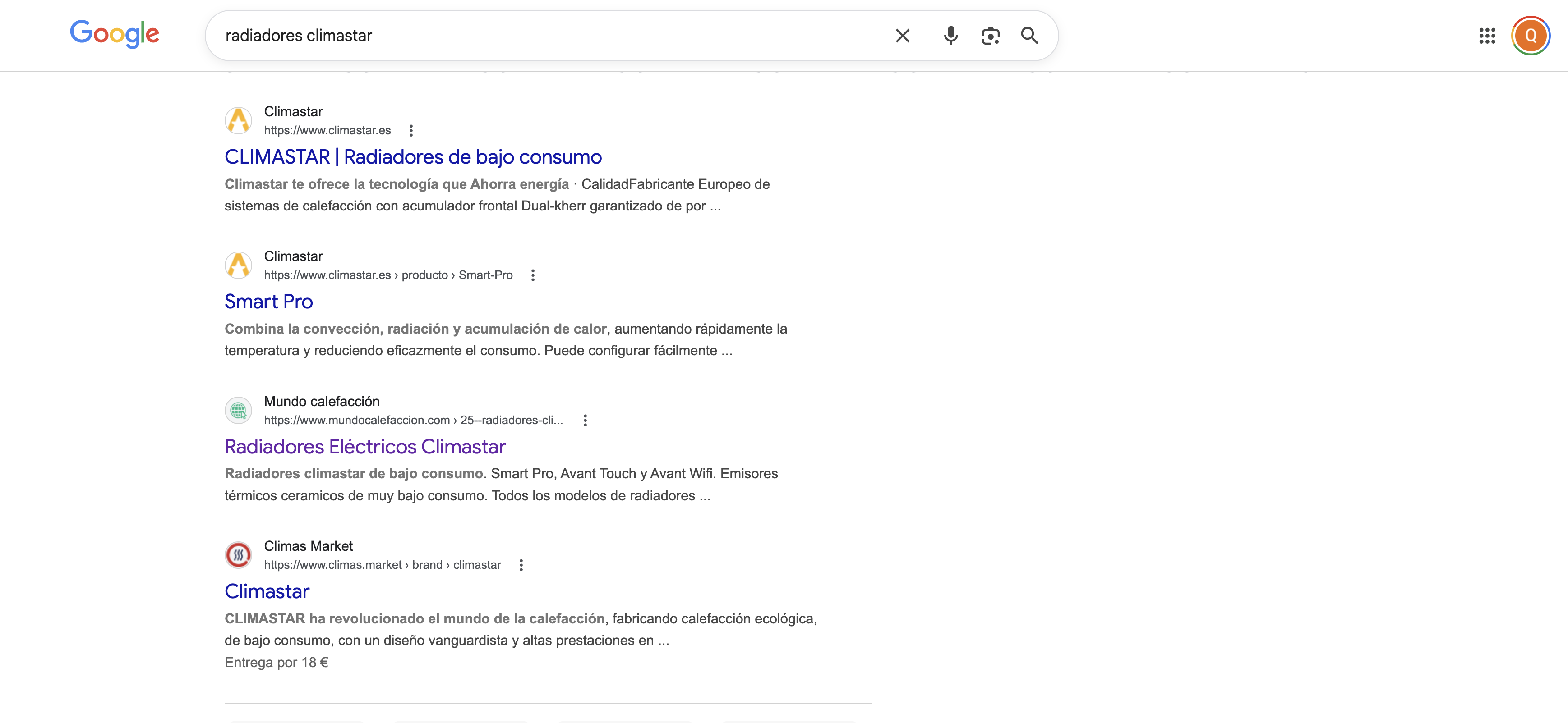 Mundo Calefaccion - Posicionamiento SEO